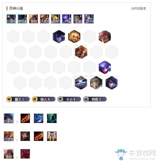 《云頂之弈》S4賽季月神斗獵陣容玩法攻略