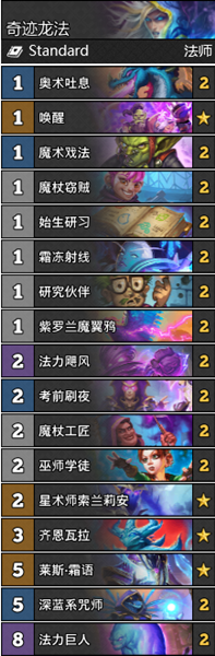 《爐石傳說》通靈學院奇跡龍法卡組推薦