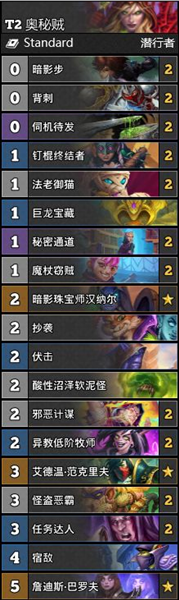 《爐石傳說》通靈學院T2奧秘賊穩定卡組推薦