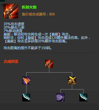 《LOL》S11季前賽版本傳說(shuō)裝備疾射火炮圖文介紹