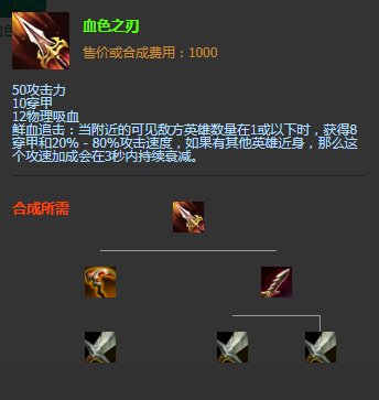 《LOL》S11季前賽版本傳說裝備血色之刃圖文介紹