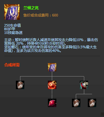 《LOL》S11季前賽版本傳說(shuō)裝備蘭頓之兆介紹