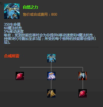《LOL》S11季前賽版本傳說裝備自然之力介紹