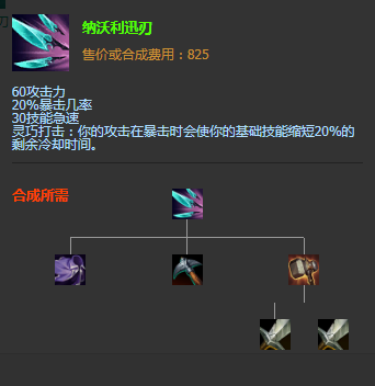 《LOL》S11季前賽版本傳說(shuō)裝備納沃利迅刃圖文介紹
