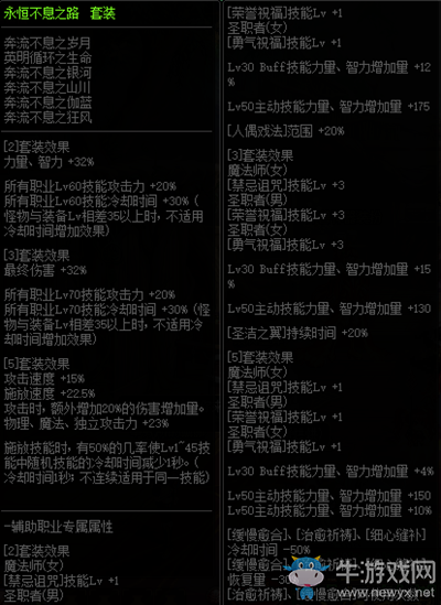 《DNF》永恒不息之路套裝改動(dòng)內(nèi)容匯總