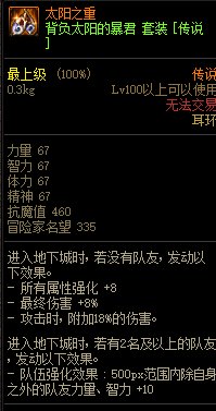 《DNF》背負(fù)太陽的暴君 傳說套裝介紹