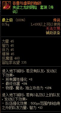 《DNF》貪欲之龍的陰險 傳說套裝介紹