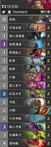 《爐石傳說》暗月馬戲團T3快攻賊卡組推薦