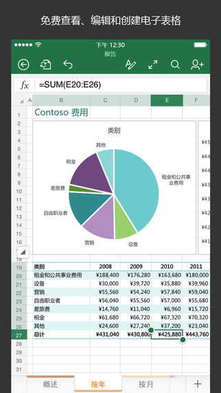 excel表格 电脑版