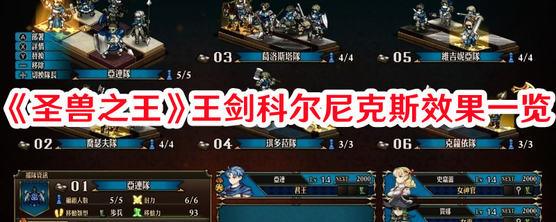 《圣獸之王》王劍科爾尼克斯效果一覽