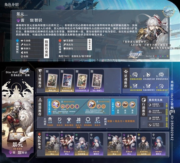 《崩壞星穹鐵道》景元培養攻略