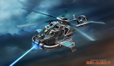 《紅色警戒3》單位介紹—冷凍直升機