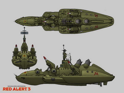 《紅色警戒3》單位介紹—無畏戰艦