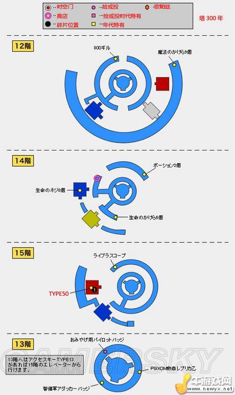 《最終幻想13-2》全支線及道具地圖攻略