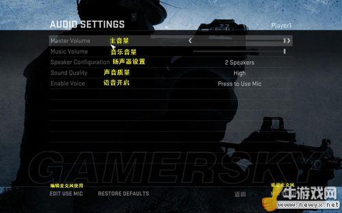 《反恐精英：全球攻勢(shì)》PC版游戲菜單翻譯截圖