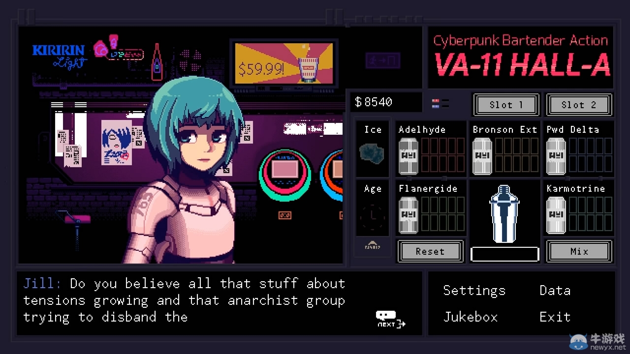 体验调酒师的生活动作游戏《VA-11 HALL-A》发售日期  以及预告片公布