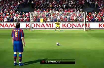 《实况足球2010》试玩版点球画面效果